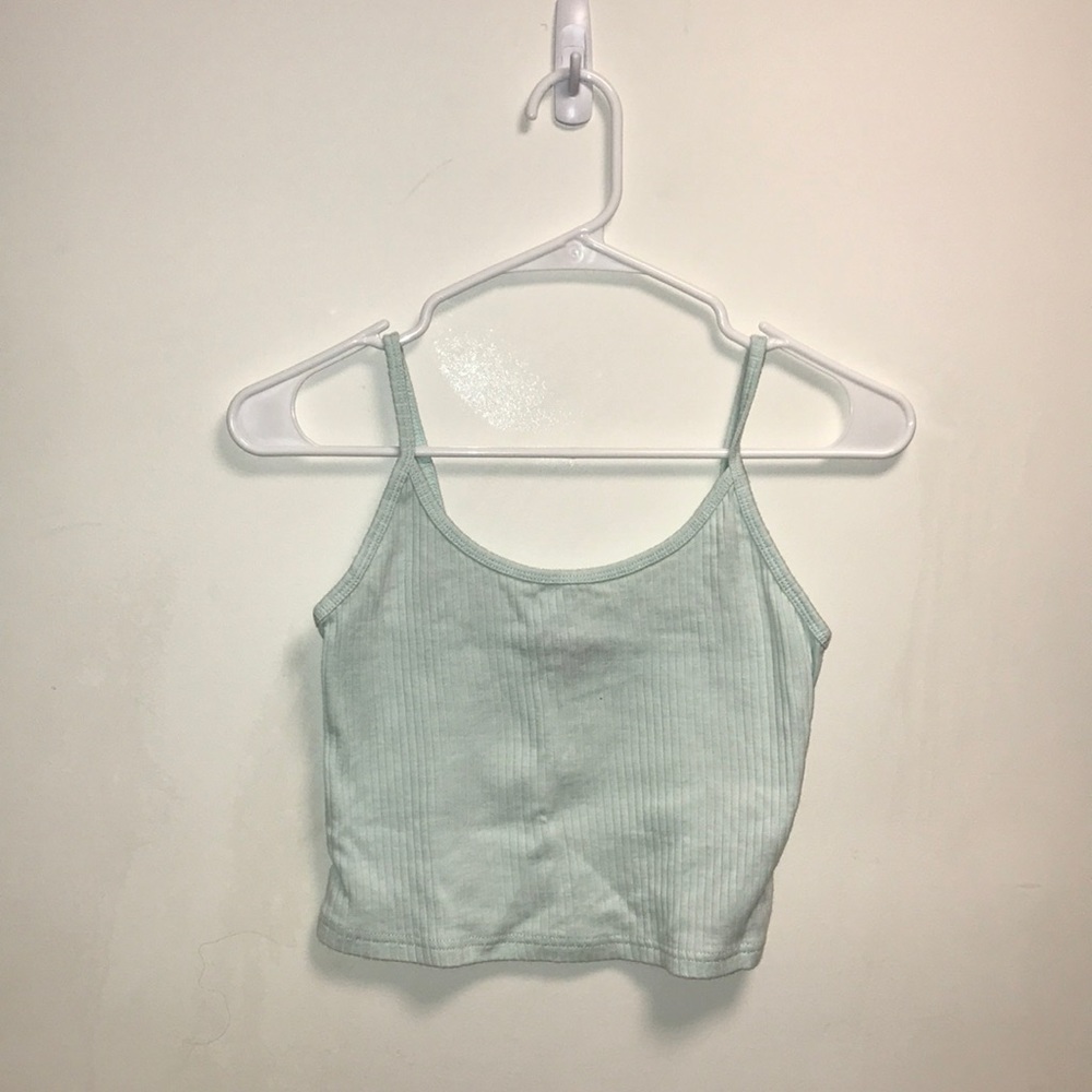 Blue Crop Tank Top